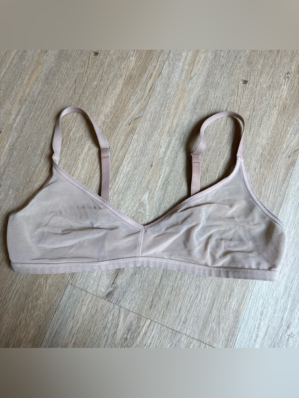 Negative Nude Mesh Bra Sz 1